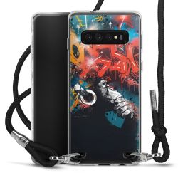 New Carry Case Transparent Stoff schwarz/silber