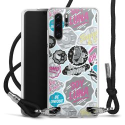 Carry Case Transparent Fabric black/silver