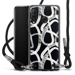 New Carry Case Transparent Stoff schwarz/silber