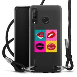 New Carry Case Transparent Stoff schwarz/silber