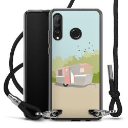 New Carry Case Transparent Stoff schwarz/silber