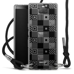 New Carry Case Transparent Stoff schwarz/silber