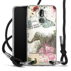 Carry Case Transparent Fabric black/silver