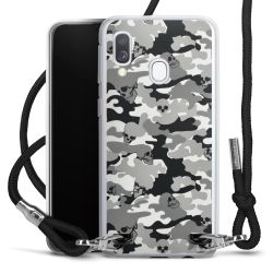 New Carry Case Transparent Stoff schwarz/silber