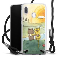 New Carry Case Transparent Stoff schwarz/silber