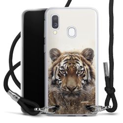 New Carry Case Transparent Stoff schwarz/silber