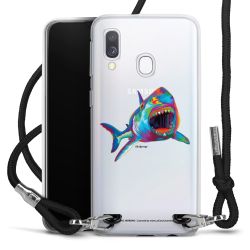 New Carry Case Transparent Stoff schwarz/silber