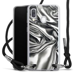 New Carry Case Transparent Stoff schwarz/silber