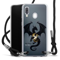 New Carry Case Transparent Stoff schwarz/silber