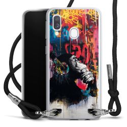 New Carry Case Transparent Stoff schwarz/silber