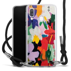 New Carry Case Transparent Stoff schwarz/silber