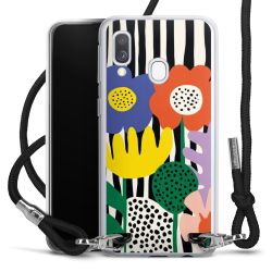 New Carry Case Transparent Stoff schwarz/silber