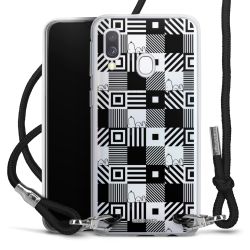 New Carry Case Transparent Stoff schwarz/silber