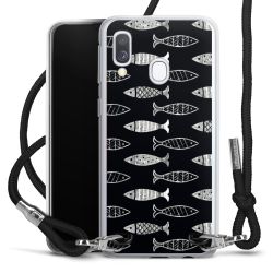 New Carry Case Transparent Stoff schwarz/silber