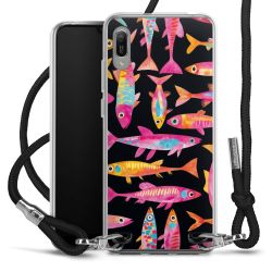 New Carry Case Transparent Stoff schwarz/silber