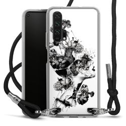 Carry Case Transparent Fabric black/silver