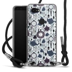 Carry Case Transparent Fabric black/silver