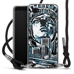 Carry Case Transparent Fabric black/silver