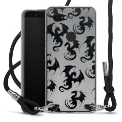 New Carry Case Transparent Stoff schwarz/silber