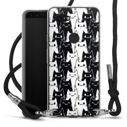 New Carry Case Transparent Stoff schwarz/silber