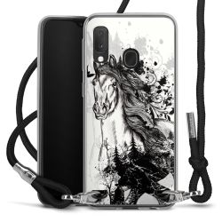 Carry Case Transparent Fabric black/silver