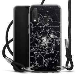 Carry Case Transparent Fabric black/silver