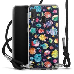 Carry Case Transparent Fabric black/silver