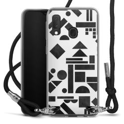 Carry Case Transparent Fabric black/silver