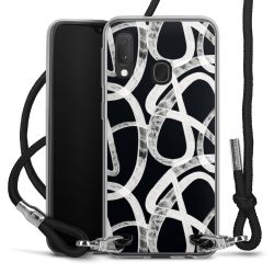 New Carry Case Transparent Stoff schwarz/silber