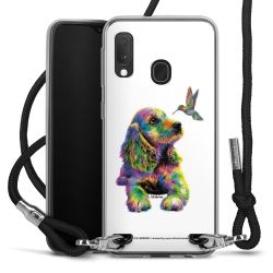 New Carry Case Transparent Stoff schwarz/silber