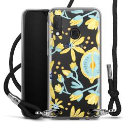 New Carry Case Transparent Stoff schwarz/silber