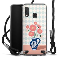 New Carry Case Transparent Stoff schwarz/silber