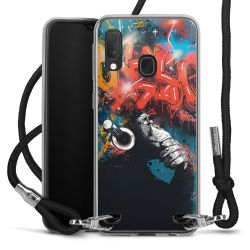 New Carry Case Transparent Stoff schwarz/silber