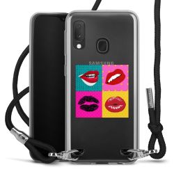 New Carry Case Transparent Stoff schwarz/silber