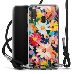 New Carry Case Transparent Stoff schwarz/silber