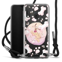 New Carry Case Transparent Stoff schwarz/silber