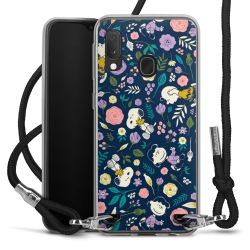 New Carry Case Transparent Stoff schwarz/silber