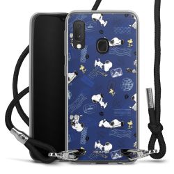 New Carry Case Transparent Stoff schwarz/silber