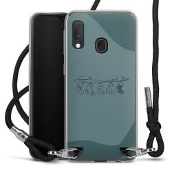 New Carry Case Transparent Stoff schwarz/silber