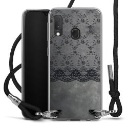 New Carry Case Transparent Stoff schwarz/silber