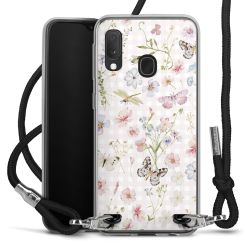 New Carry Case Transparent Stoff schwarz/silber