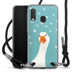 New Carry Case Transparent Stoff schwarz/silber