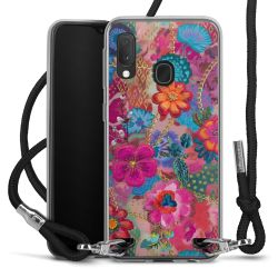 New Carry Case Transparent Stoff schwarz/silber