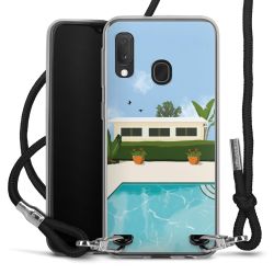 New Carry Case Transparent Stoff schwarz/silber