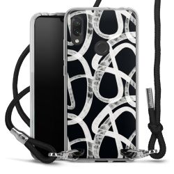 New Carry Case Transparent Stoff schwarz/silber