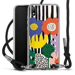 New Carry Case Transparent Stoff schwarz/silber