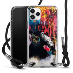 New Carry Case Transparent Stoff schwarz/silber