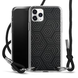 New Carry Case Transparent Stoff schwarz/silber