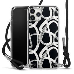 New Carry Case Transparent Stoff schwarz/silber