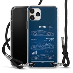 New Carry Case Transparent Stoff schwarz/silber